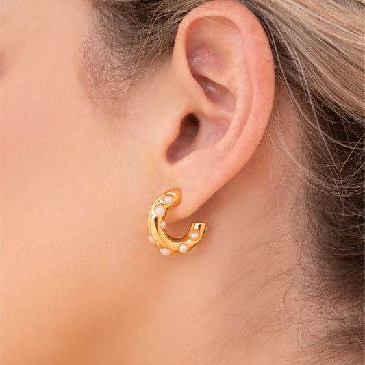 Pearl Earrings Gold