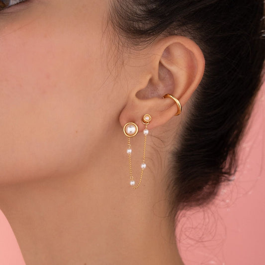 Pearl Solitaire Earring